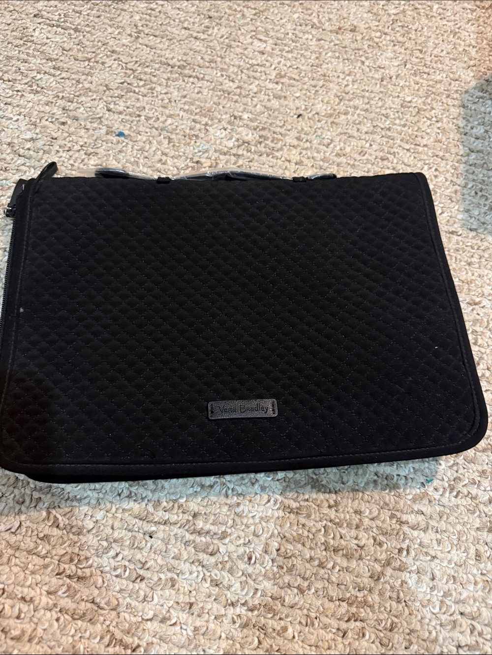 Vera Bradley Black Quilted Jewelry Organzier